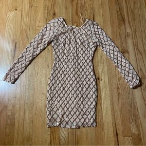 Forever 21 pink women small sequence dress